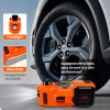 Electric Car Jack Kit,5 Ton 11023 LBS Hydraulic Jack Lift With Electric Impact Wrench,uilt In Inflatable Pump,and LED Light For SUV ,MPV Sedan