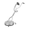 VEVOR 20" Pressure Washer Surface Cleaner w/ Handles & Wheels, Stainless Steel Concrete Cleaner 4500 Max PSI