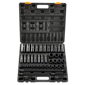VEVOR Impact Socket Set 1/2 Inches 43 Piece Impact Sockets, Standard Socket Assortment