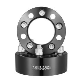 VEVOR 2" 5"x4.5" Wheel Spacers Wheel Adapters 5 Lug Forged Spacer 4 PCS Black