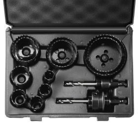 VEVOR Hole Saw Kit, 11 PCS Saw Blades, 2 Drill Bits, 1 Hex Wrench, General Purpose Size from 3/4" to 3", Bi Metal M42 Hole Saw Set with Carrying Case