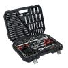 Tool Kit and Socket Wrench Set 216pcs - Basic Portable Manual Repair Tool Set for Home Use, Includes Case and Ratchet Wes and Wrenches