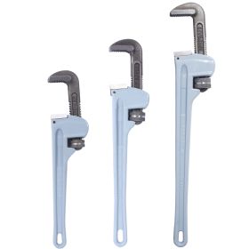 3PCS Aluminium Pipe Wrench Adjustable Jaw Plumbing Pipe Wrench (14" 18" 24" inch) Pipe Wrench Set
