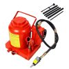50 Ton 100,000LBS Air Hydraulic Bottle Jack, with Pneumatic & Manual Hand Pump, Rugged Steel Construction Hydraulic Bottle Jack