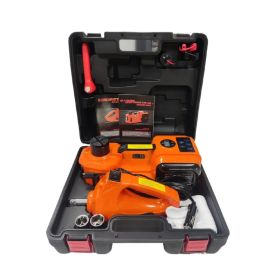 LCD Display Electric Car Jack, 5 Ton LBS Hydraulic Jack with Electric Impact Wrench, Portable Car Lift with Built-in Inflatable Pump