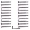 T316 20Pcs Stainless Steel Screw Fastener Kit with Wrench for 3/16" Wire Rope Cables