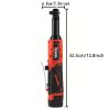 Electric extended ratchet wrench set, 57NM high torque cordless ratchet wrench, 3/8 "18V variable speed electric ratchet tool, LED light, 7 sleeves