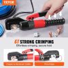 VEVOR Hydraulic Crimping Tool with 9 Sets of Dies AWG12-2/0 Copper And Aluminum Terminal Battery Lug Crimper, with a Cutting Pliers, Gloves