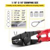 VEVOR Hand Swager Crimper 24 Inch,Swaging Tool 5 Cavity 1/16" 3/32" 1/8" 5/32" 3/16"