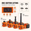 LCD Display Electric Car Jack, 5 Ton Hydraulic Car Jack, Portable Car Jack Lifting with Built-in Inflatable Pump and LED Light