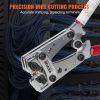 VEVOR Crimping Tool, AWG10-1/0 Copper And Aluminum Terminal Battery Lug Crimper, 6 Wire Sizes Crimping Die, with a Cutting Pliers, Gloves