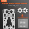 VEVOR Crimping Tool, AWG10-1/0 Copper And Aluminum Terminal Battery Lug Crimper, 6 Wire Sizes Crimping Die, with a Cutting Pliers, Gloves
