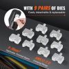 VEVOR Hydraulic Crimping Tool with 9 Sets of Dies AWG12-2/0 Copper And Aluminum Terminal Battery Lug Crimper, with a Cutting Pliers, Gloves