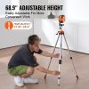 VEVOR Laser Level Tripod Â¼ x 20 Thread 27.36-68.11 inch Height Adjustment
