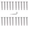 T316 20Pcs Stainless Steel Screw Fastener Kit with Wrench for 3/16" Wire Rope Cables