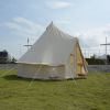 Canvas Tent Bell Tent Glamping, 4 Seasons Yurt Tent for Camping, 4M/5M Cotton Canvas Tent for Family Camping, Outdoor Hunting