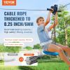 VEVOR Zipline Kit for Kids and Adult, 80 ft Zip Line Kits Up to 500 lb, Backyard Outdoor Quick Setup Zipline