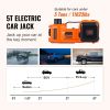 LCD Display Electric Car Jack, 5 Ton Hydraulic Car Jack, Portable Car Jack Lifting with Built-in Inflatable Pump and LED Light