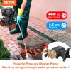 VEVOR Pressure Washer Pump, 1" Shaft Horizontal Triplex Plunger, 4400 PSI, 4 GPM Flow, Replacement Power Washer Pumps Kit, Parts Washer Pump