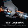 VEVOR 3/8" Cordless Electric Ratchet Wrench Set, 12V 33 Ft-lbs Power Ratchet Tool Kit, 45-Min Fast Charge, 2-Pack 2.0Ah Battery, Built-in LED Light