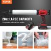 VEVOR Cordless Caulking Gun 20oz/600ml, 20V Electric Sausage Caulking Gun with 4 Adjustable Speeds