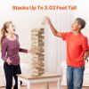 Tumbling Timber Toy 54 Blocks Medium Tumble Tower Block Game Pine Wood Bag