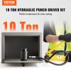 VEVOR Hydraulic Knockout Punch Kit, 10 Ton 1/2" to 2" Conduit Hole Cutter Set, KO Tool Kits with Puncher 6 Piece, Metal Sheet Driver Tools