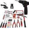 128 Piece Power Station Set with Battery, 36V Cordless Drill Set, Home Tool Set, Cordless Impact Wrench, Hand Tool Set, Cordless Power Screwdriver Set