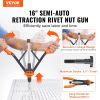 VEVOR Rivet Nut Tool, 16 inch Rivnut Tool Kit with 13PCS Metric and SAE Mandrels, 186PCS Rivet Nuts, Semi-auto Retraction, M3, M4, M5, M6, M8, M10