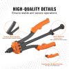 VEVOR Rivet Nut Tool, 14' Rivnut Tool Kit with 7 PCS Metric and SAE Mandrels, 70 PCS Assorted Rivet Nuts, 10-24, 1/4-20, M6, 5/16-18, M8, 3/8-16, M10