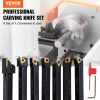 VEVOR 7 Pieces Indexable Lathe Turning Tool Holder, 3/8 in, CNC Heavy-Duty Metal Lathe Cutting Tools, with Tin Coated Carbide Inserts Aluminum Case