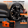 Electric Car Jack Kit,5 Ton 11023 LBS Hydraulic Jack Lift With Electric Impact Wrench,uilt In Inflatable Pump,and LED Light For SUV ,MPV Sedan