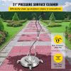 VEVOR Pressure Washer Surface Cleaner, 21'', Max. 4000 PSI Pressure by 3 Nozzles for Cleaning Driveways, Sidewalks