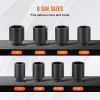 VEVOR Axle Nut Impact Socket Set 3/4" Deep Drive 6-Point 8PCS SAE Spindle Socket