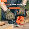 VEVOR Cordless Electric Hand Planer, 3-1/4" Width, 16500 RPM Handheld Wood Planer with 5/64" Adjustable Planing Depth HSS Blades Dual Side Dust Outlet