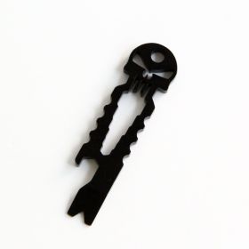 Pocket Tools Multifunctional Wrench Bottle Opener Keychain (Color: black)