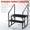 Hot Tub Steps Outdoor, 2 RV Steps with Handrail, Portable RV Stairs 3 Step, Heavy Duty Truck Camper Steps Ladders for Travel Trailers, 5th Wheel