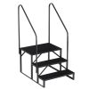 Hot Tub Steps Outdoor, 2 RV Steps with Handrail, Portable RV Stairs 3 Step, Heavy Duty Truck Camper Steps Ladders for Travel Trailers, 5th Wheel