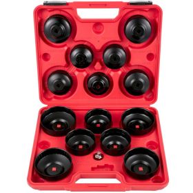 Professional Auto Tools Oil Filter Socket Set Cup Socket Tool Set Oil Filter Cap Wrench (Type: 14Pcs, Color: As pic show)